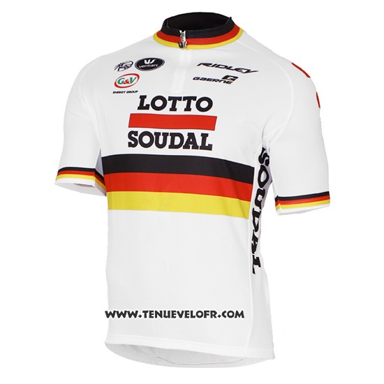 2017 Maillot Ciclismo Lotto Soudal Champion Allemagne Manches Courtes et Cuissard